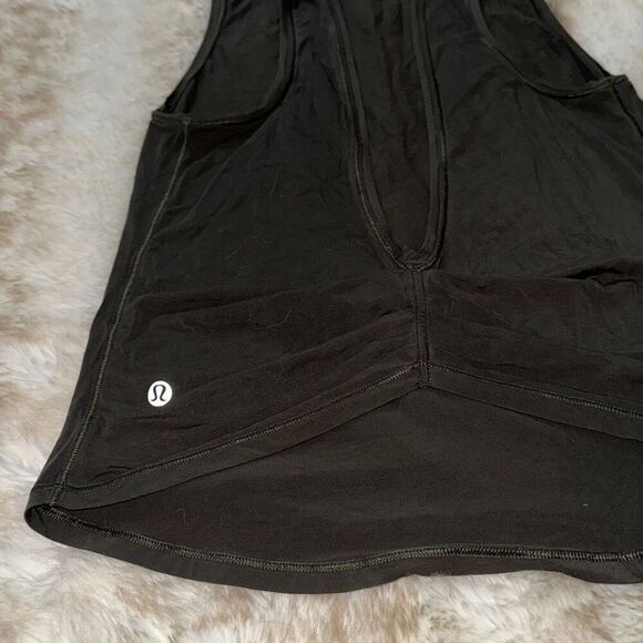 Lululemon olive green open back fitted tank top | Sz 4 (NO SIZE TAG) - Picture 4 of 5